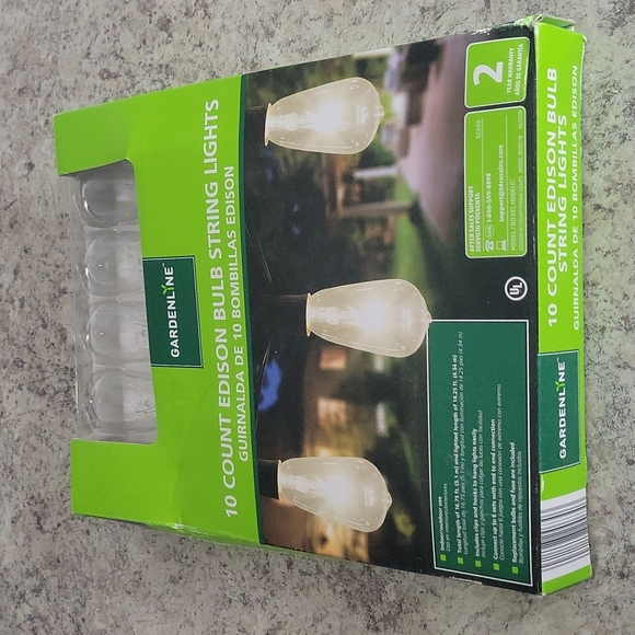 Gardenline Accents Nwot Count Gardenline Edison Bulb String Lights